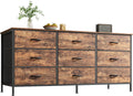 Huuger 9 Drawer Dresser for 50 55 Inch TV Stand Storage