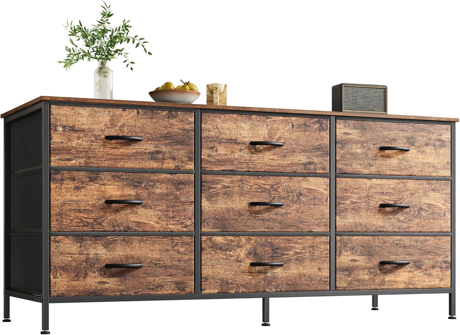 Huuger 9 Drawer Dresser for 50 55 Inch TV Stand Storage