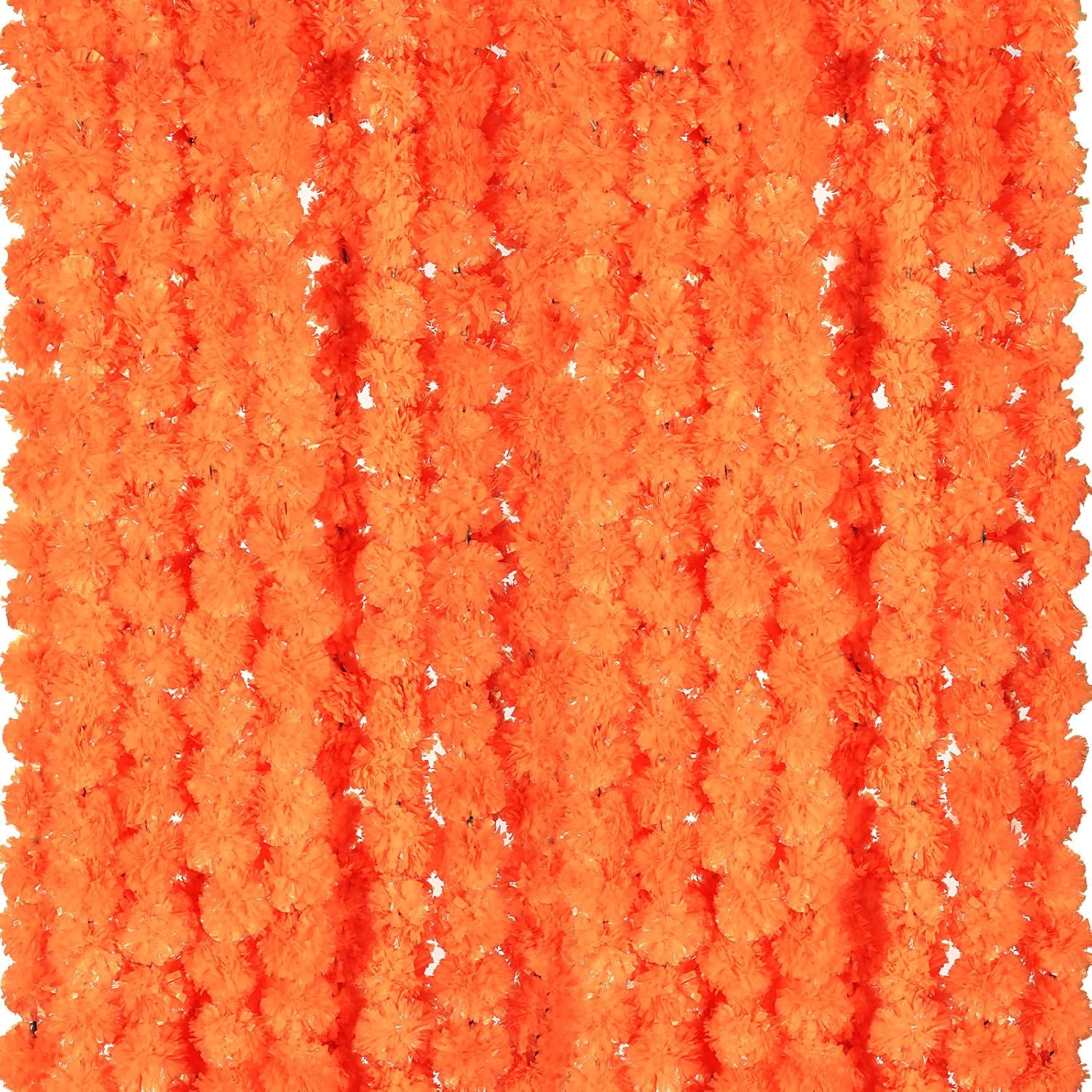 15 Pack Marigold Garland for Diwali and Indian Wedding Decor