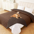 Waterproof Dog Bed Blanket 82x102 in - Chocolate/Brown Reversible