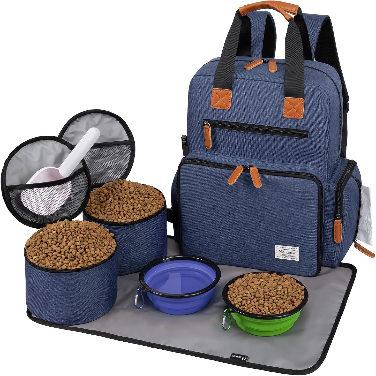 Modoker Dog Travel Bag - Airline Approved Pet Backpack Organizer