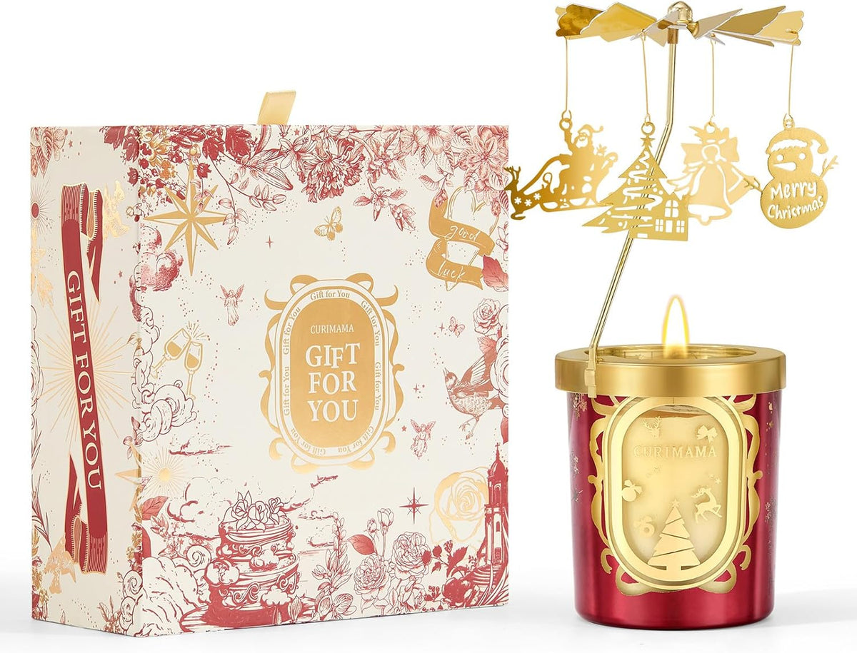 Unique Rotatable Scented Candles for Christmas Gifts for Women