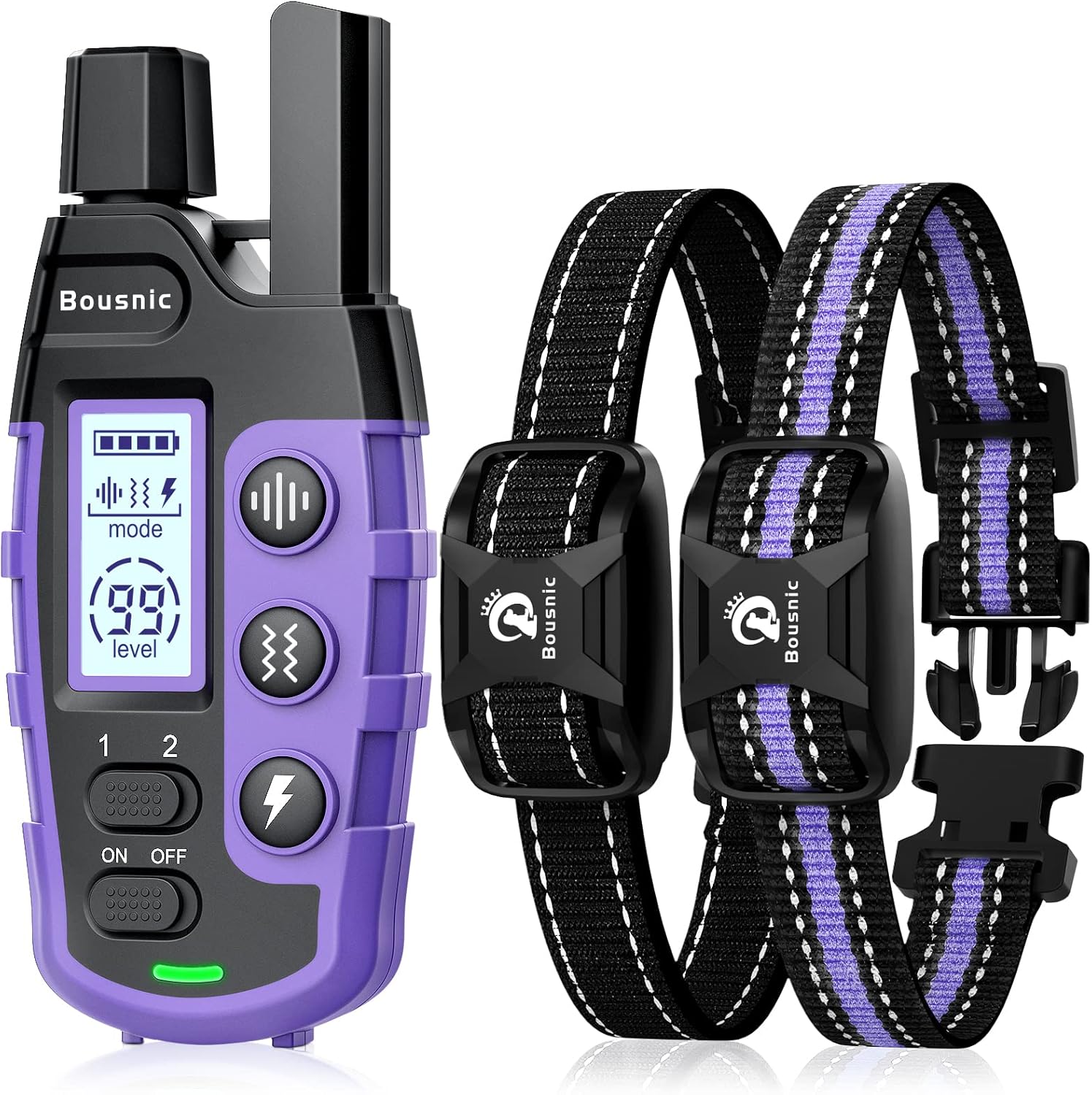 Bousnic Dog Shock Collar for 2 Dogs - Waterproof Training System