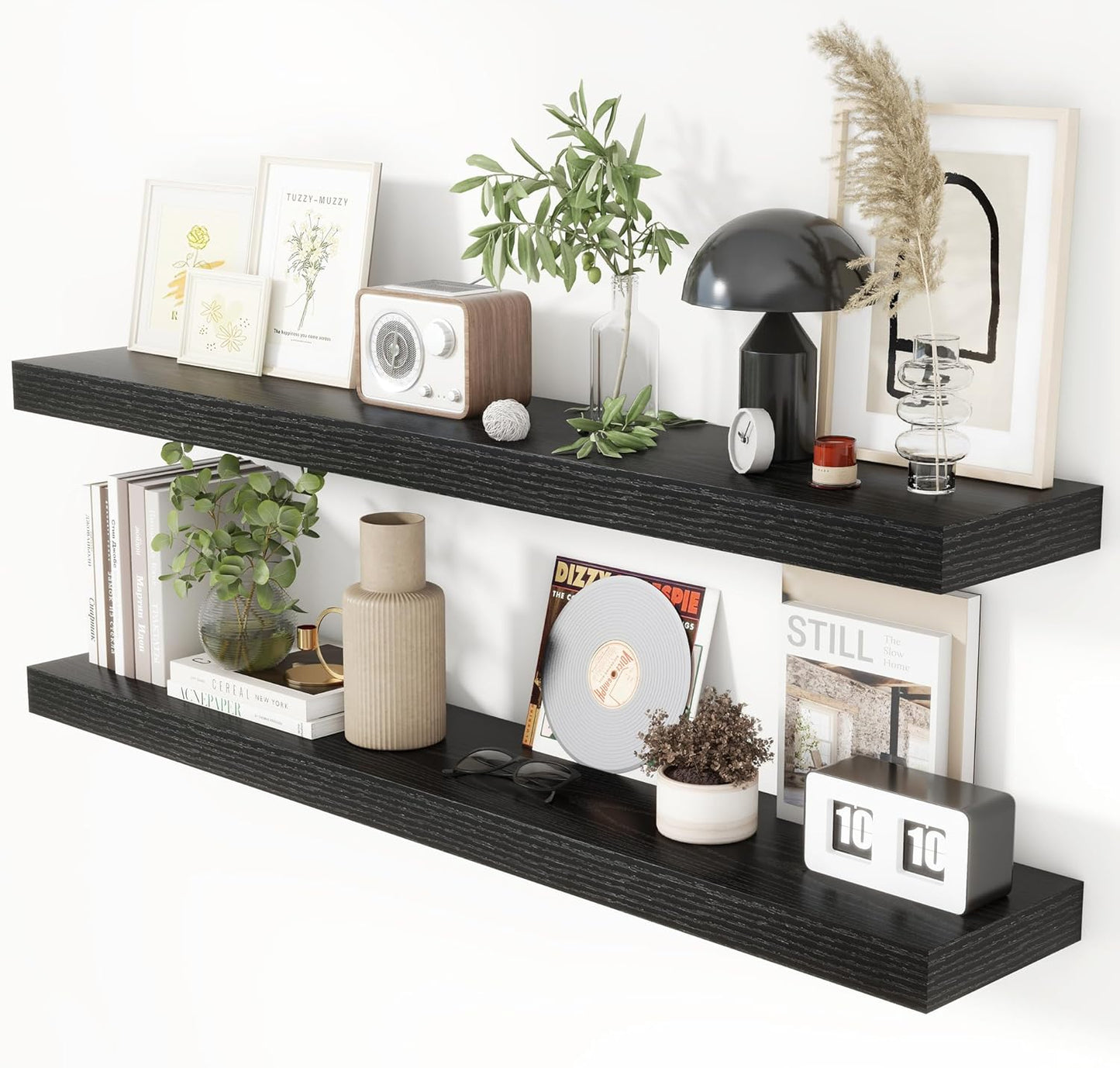 48 Inch Floating Shelves for Wall - Rustic Wood Storage Solution