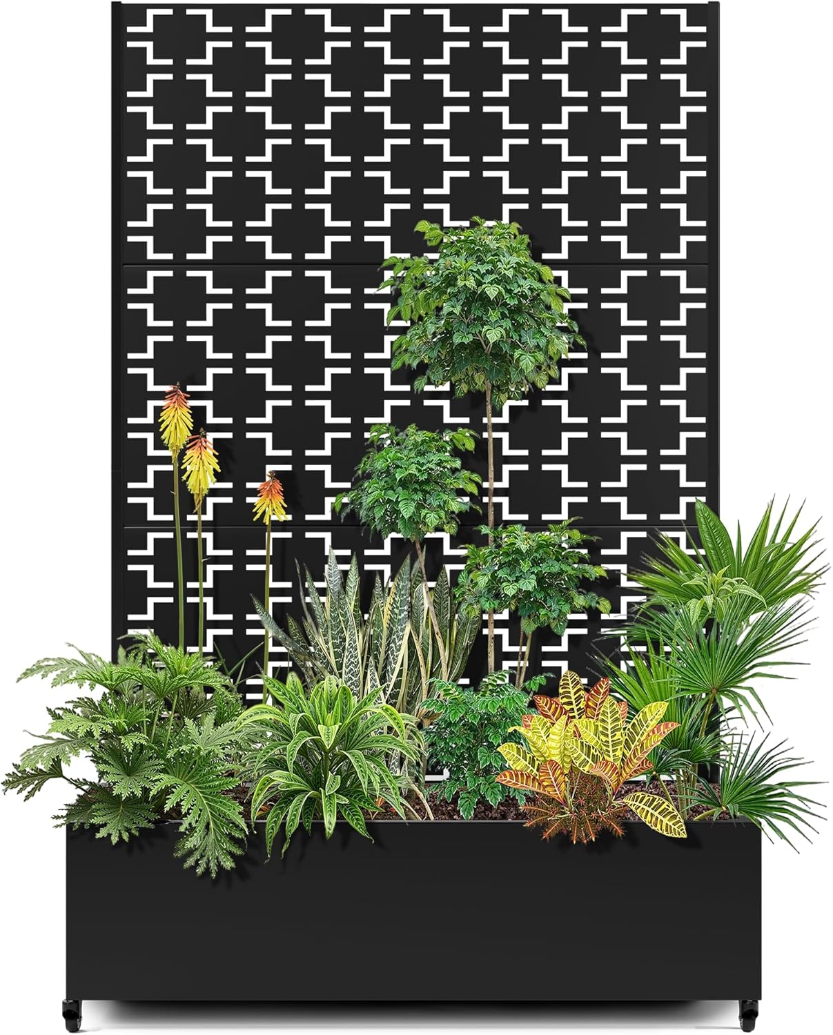15.7in Tall Trellis Planter Box for Climbing Plants & Vines