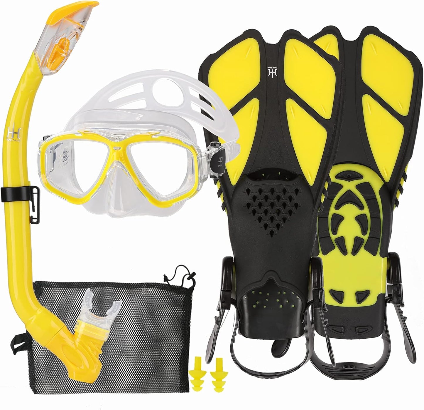 Kids Snorkeling Set with Mask, Fins, Snorkel & Mesh Bag