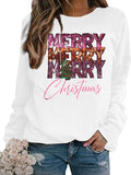 Merry Christmas Sequin Sweatshirt for Women - Festive Soft Pullover