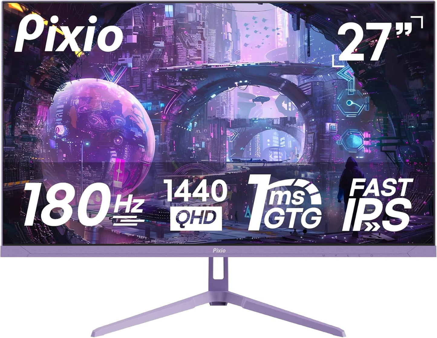 Pixio PX278 Wave Purple 27 inch Gaming Monitor with 180Hz Refresh Rate