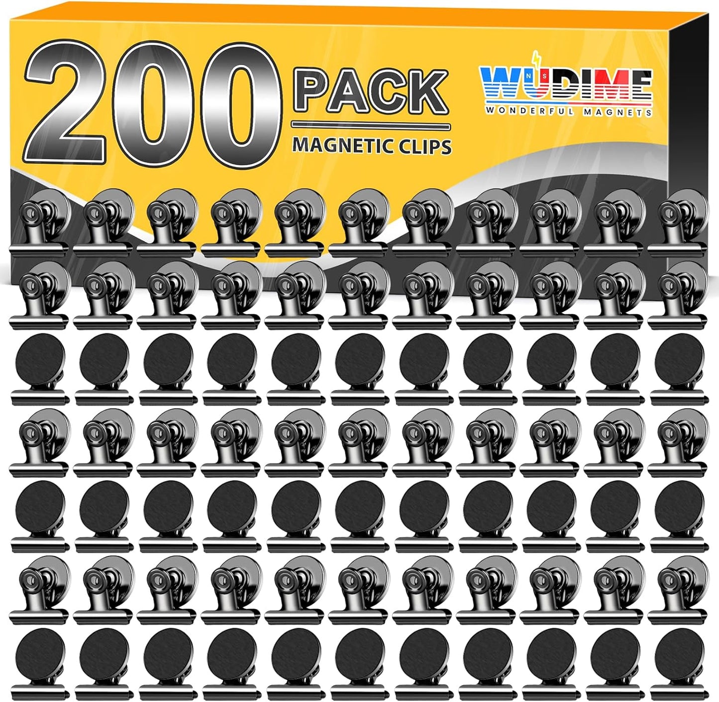 200 Pack Heavy Duty Magnetic Clips for Fridge and Office Use