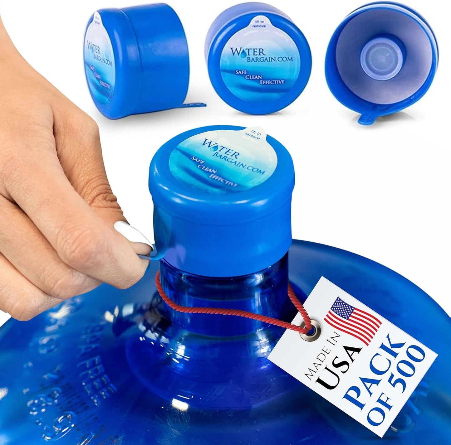 Premium 500 Pack 3 & 5 Gallon Water Bottle Caps for Fresh Water