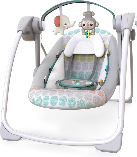 Portable 6-Speed Baby Swing w/ Taggies & Music