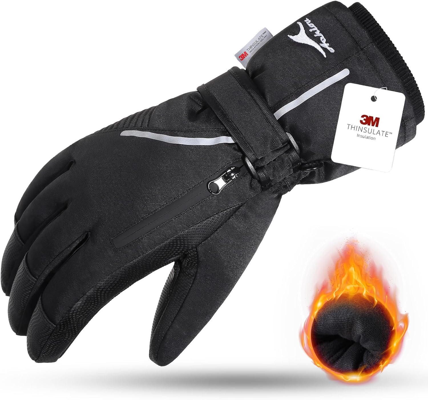 Achiou Waterproof Ski Snow Gloves with Touchscreen - Stay Warm!