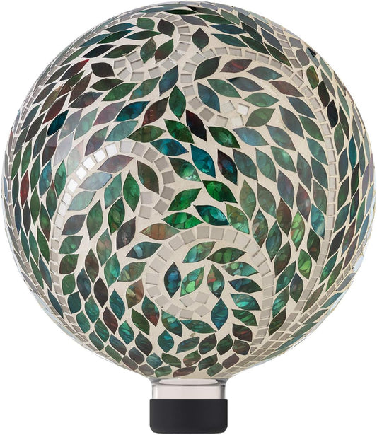 10 Inch Indoor/Outdoor Glass Mosaic Gazing Globe Decoration