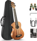 Caramel CUB402 Electric 30in All Solid Mahogany Ukulele Bass - Tuned