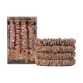 slip Silk Skinny Scrunchies Light Brown - Gentle, Anti-Crease Set