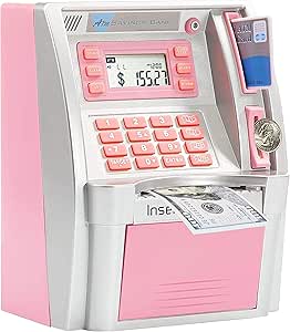 Upgraded Talking ATM Piggy Bank for Kids and Adults Fun