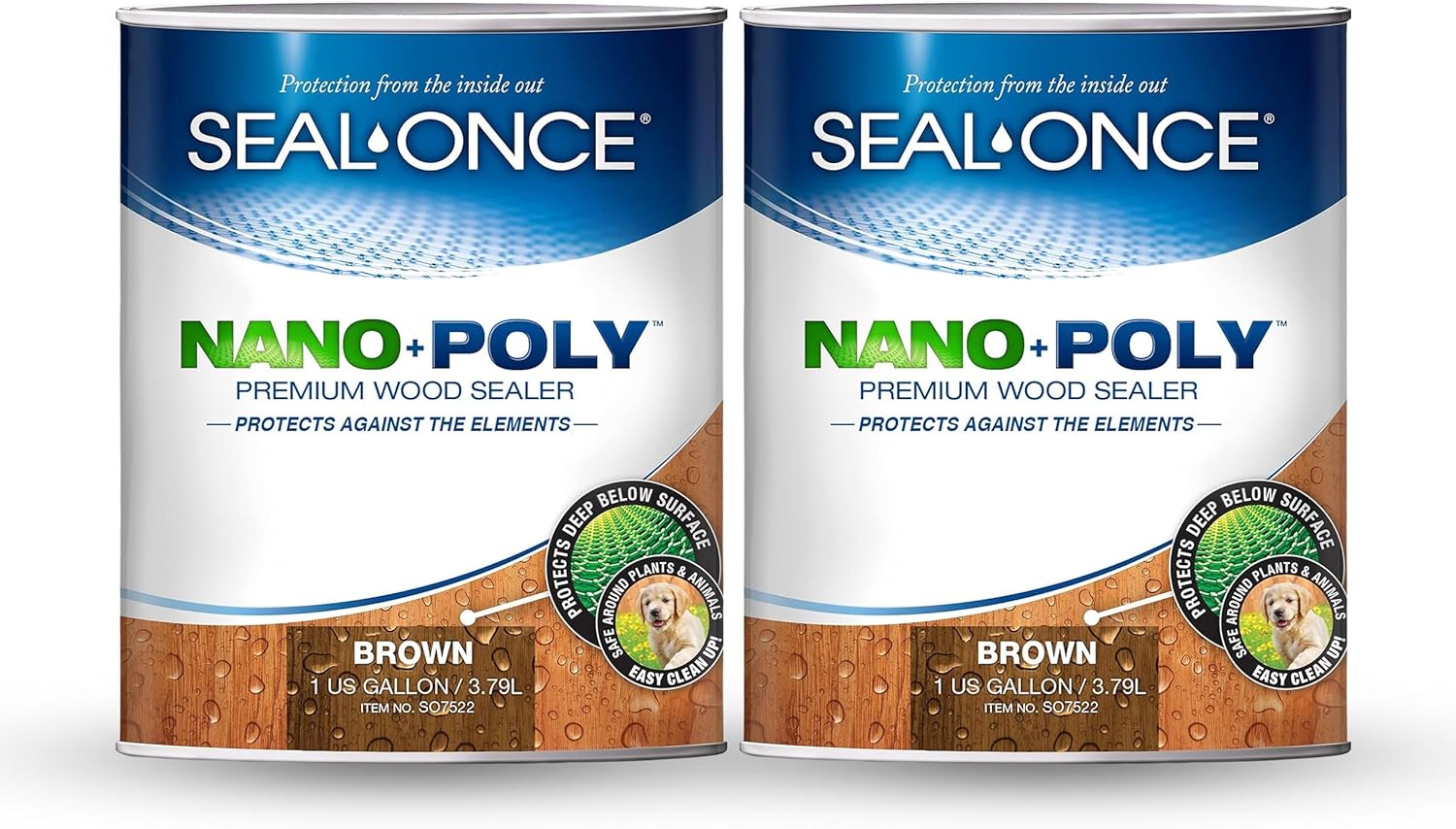 Seal-Once Nano+Poly Wood Sealer - Premium Waterproof Protection