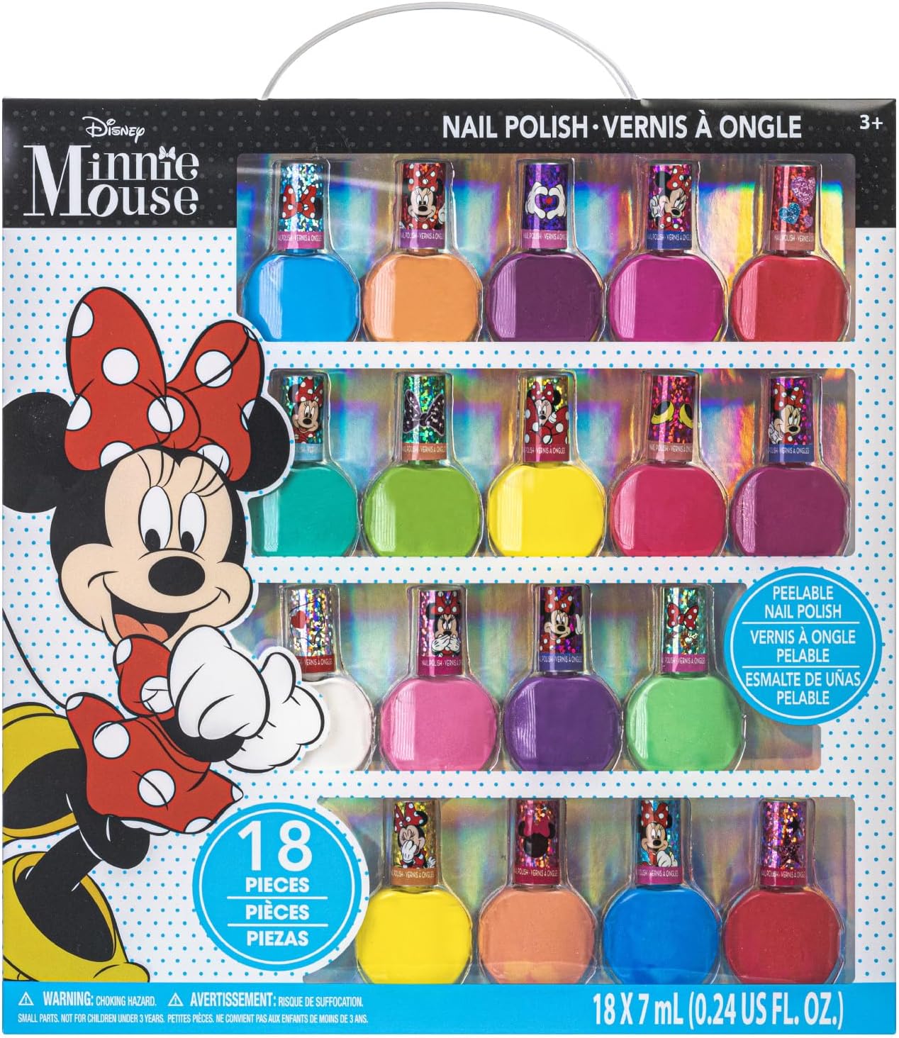 Minnie Mouse 18-Piece Peel-Off Nail Polish Set