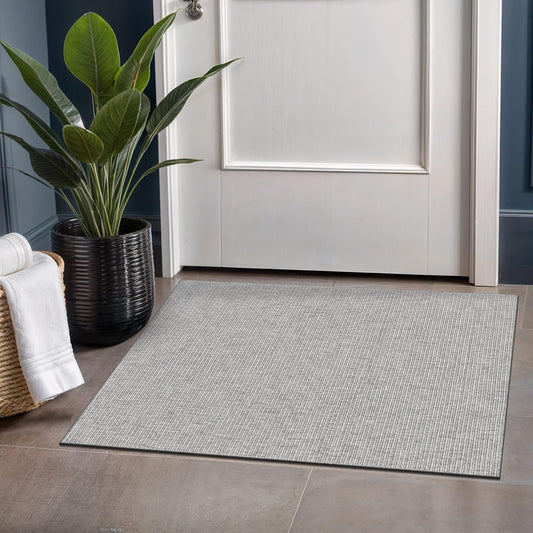 Beverly Rug Easy Jute Gray Entry Rug 2x3 for Indoor Outdoor Use