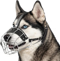 Metal Husky Muzzle for Large Dogs - Durable Steel Basket Muzzle