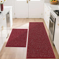 Kitchen Rugs and Mats 2PCS Runner Set - Absorbent Non-Slip Mats