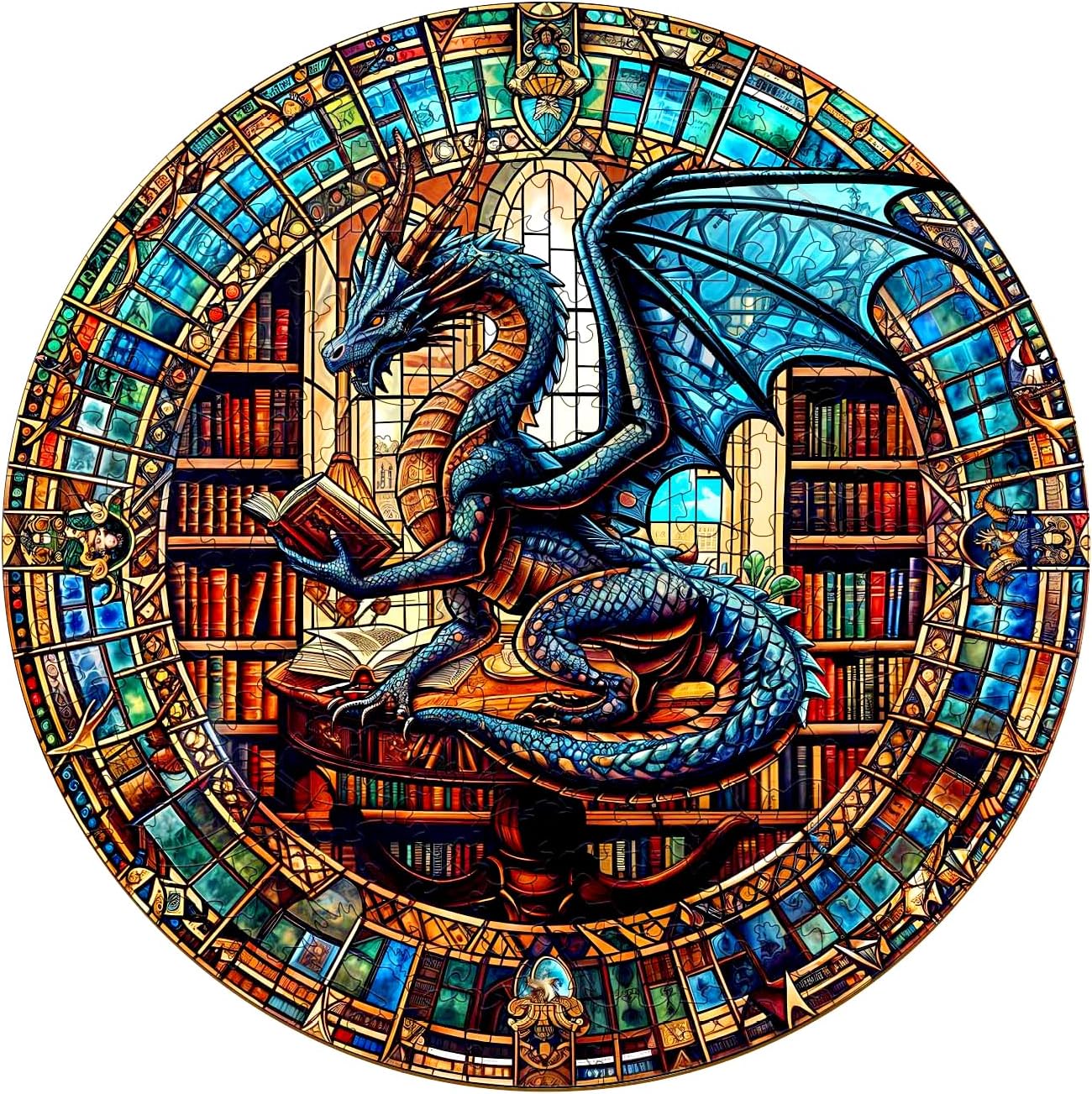Wooden Puzzles for Adults - The Dragon's Library 300pcs Fun
