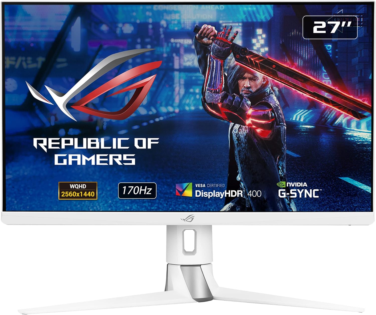 ASUS ROG Strix XG27AQ-W - 27 1440P Gaming Monitor: Fast IPS, 170Hz, 1ms