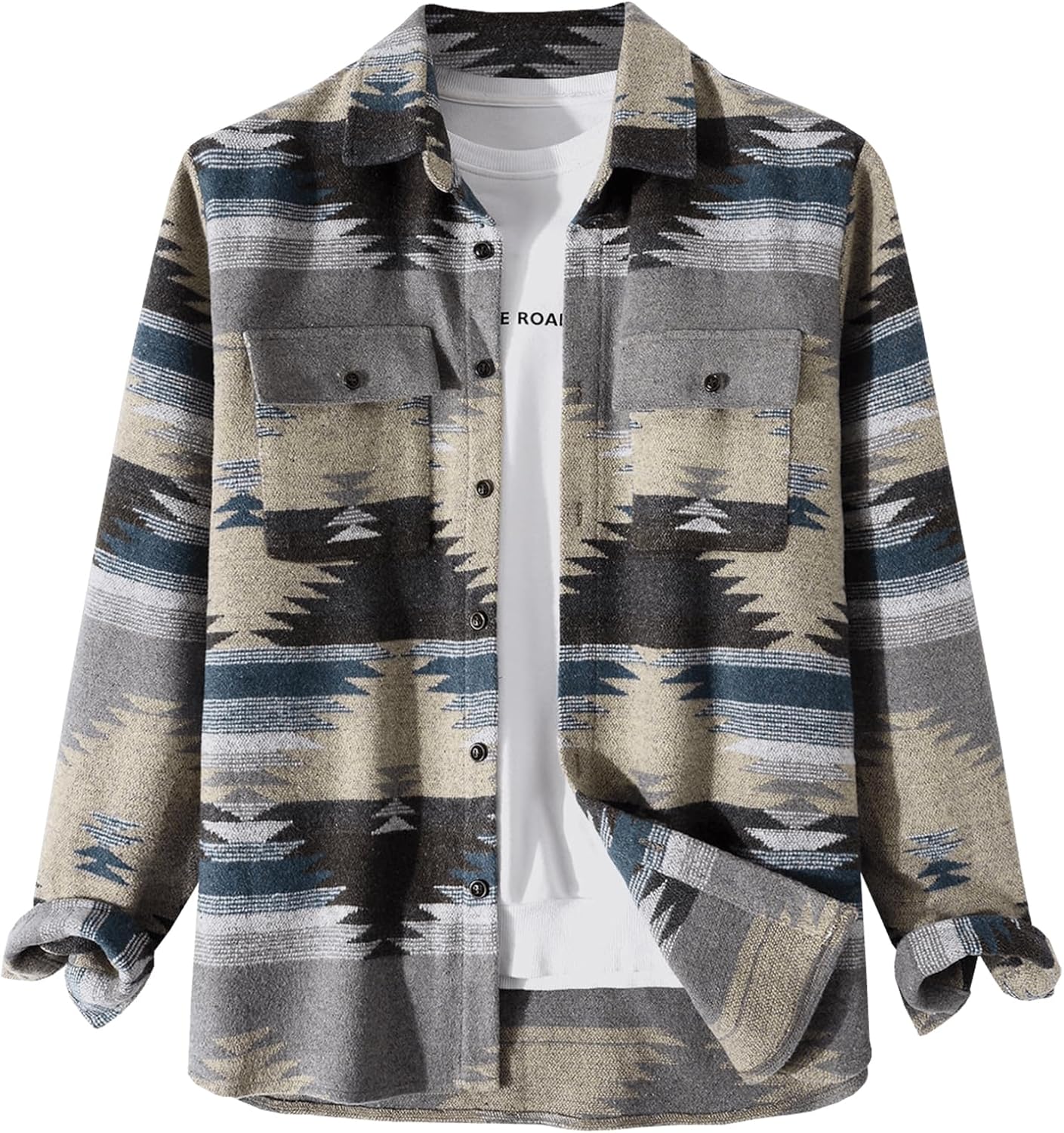 ZAFUL Mens Plaid Shirt - Classic Flannel Button Down Jacket