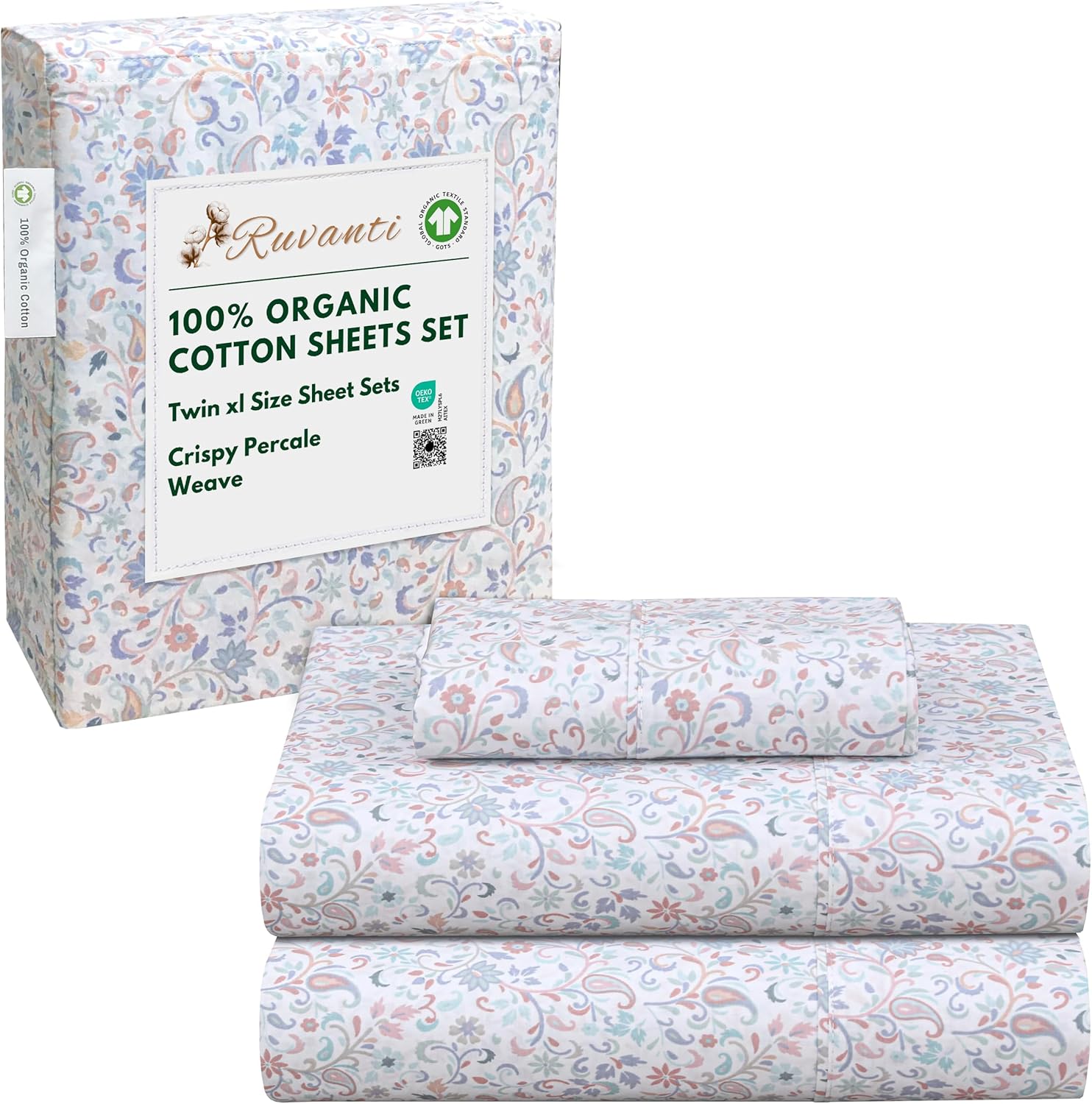 100% Organic Cotton Sheets Twin XL Set for Comfortable Sleep