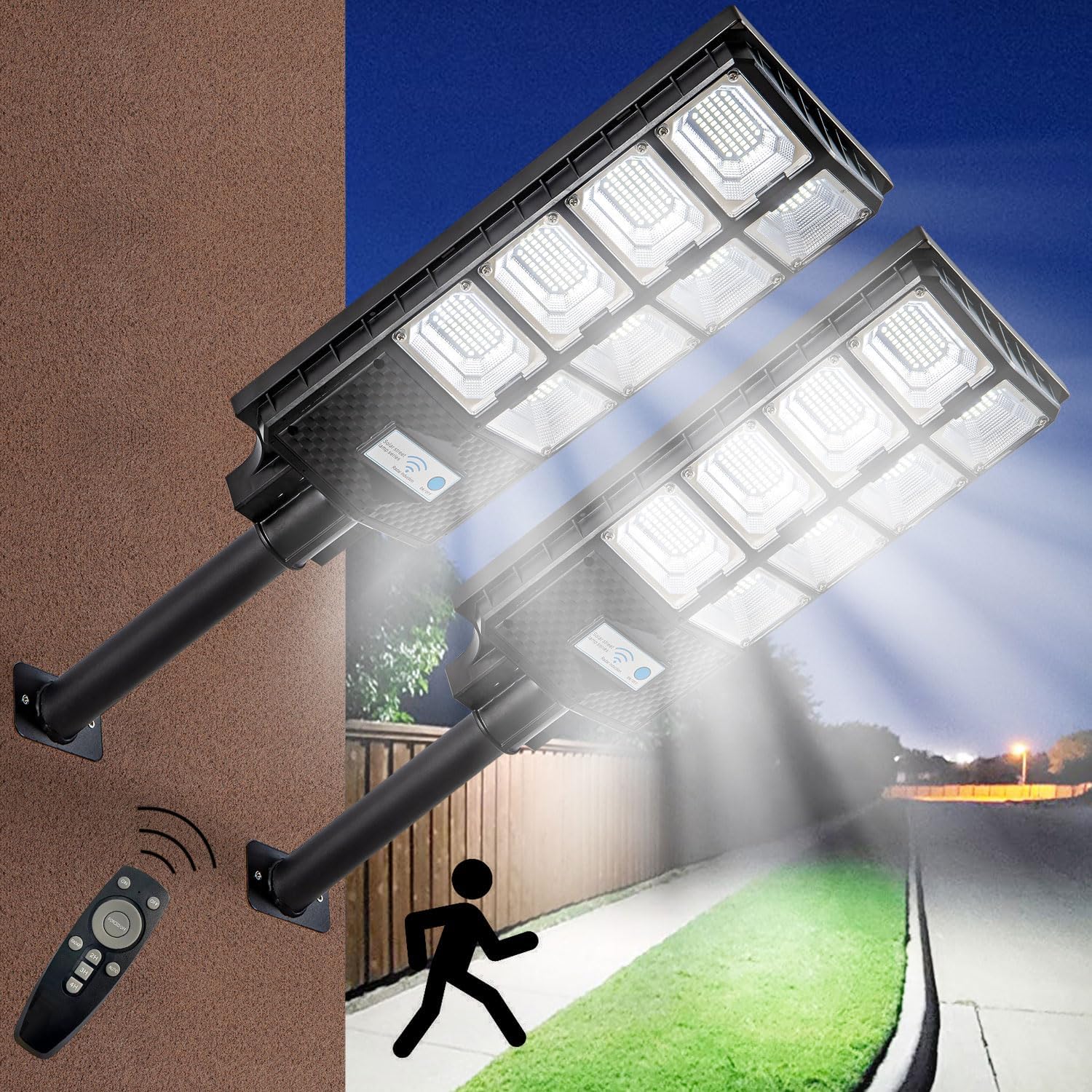 Waterproof Solar Lights Outdoor for Patio & Yard - 2 Pack