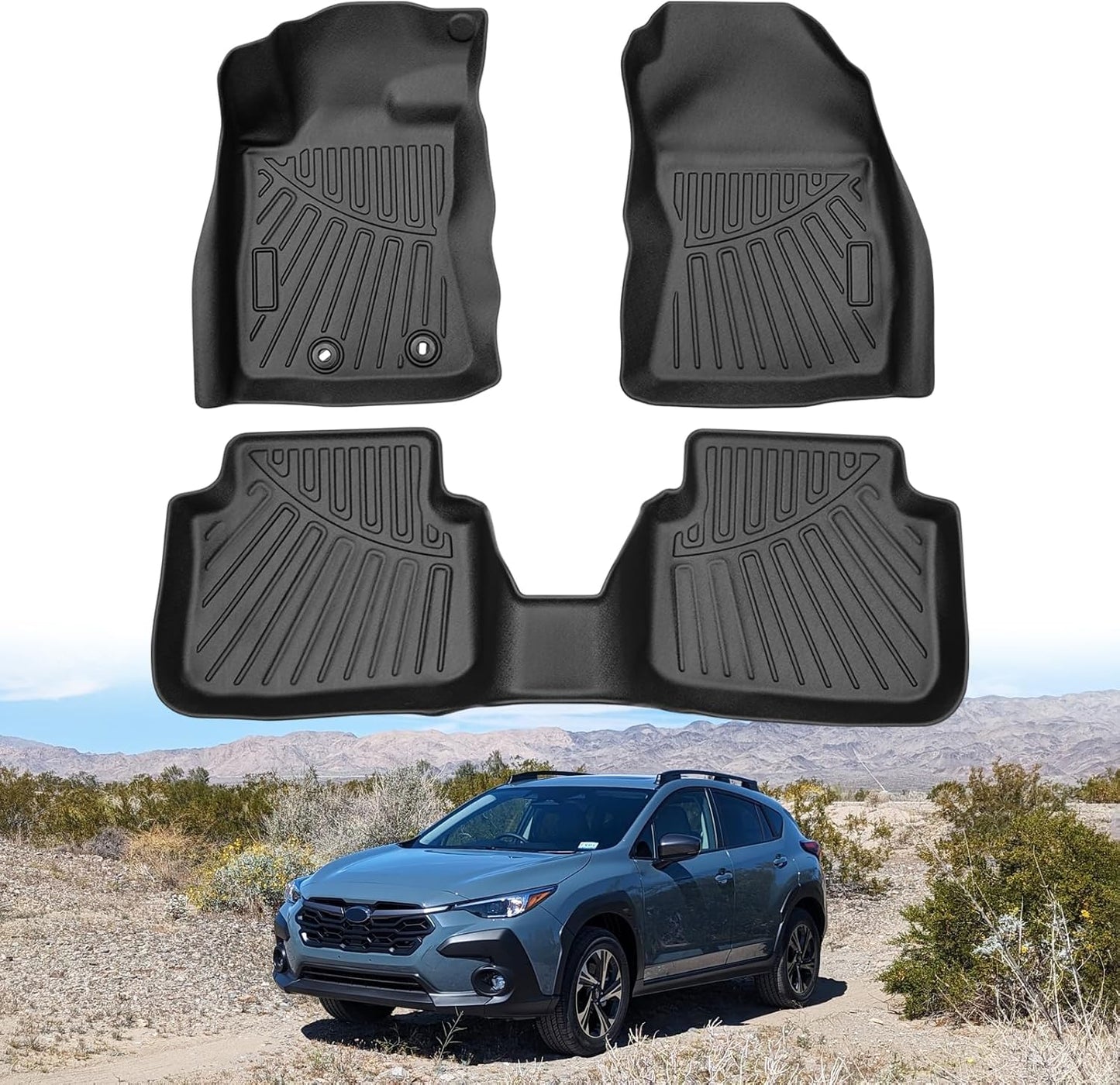 Premium All Weather Floor Mats for 2024 2025 2026 Subaru Crosstrek