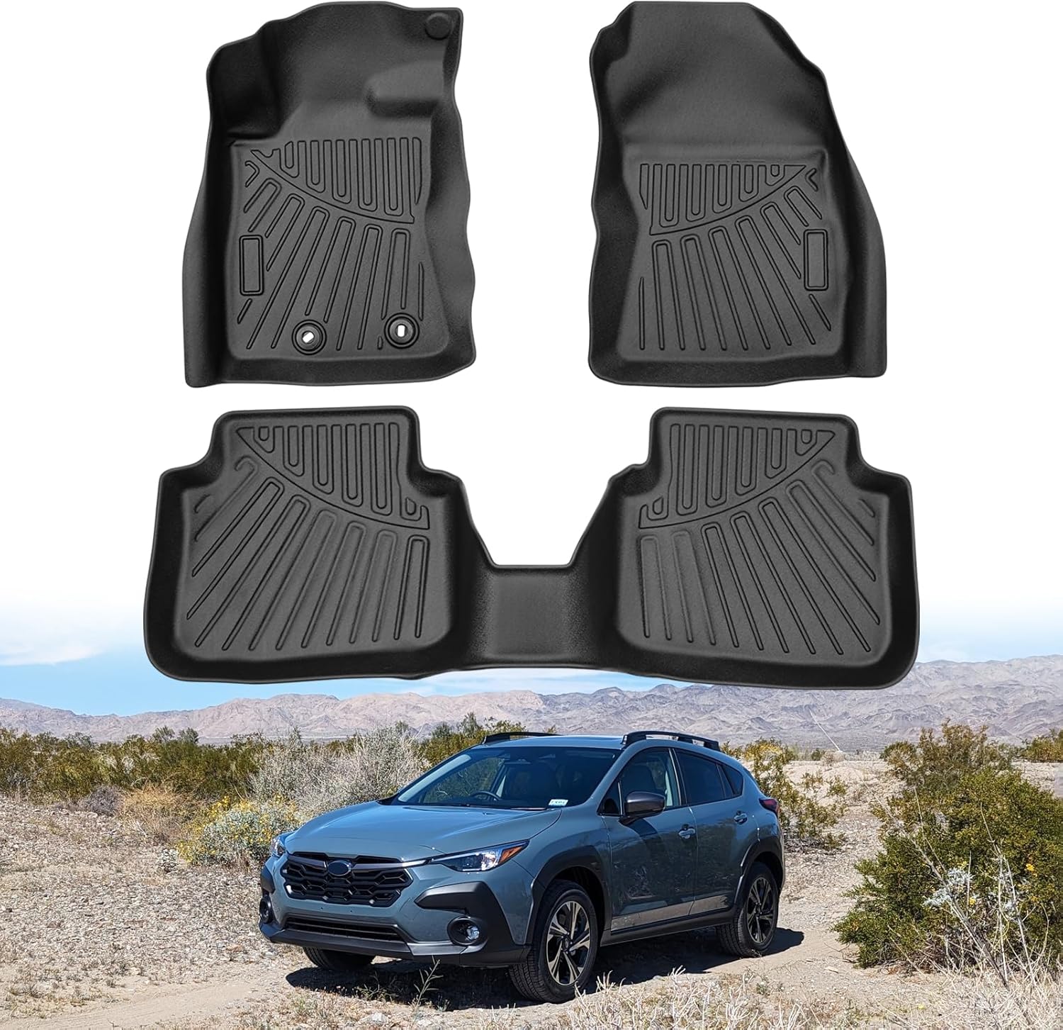 Premium All Weather Floor Mats for 2024 2025 2026 Subaru Crosstrek
