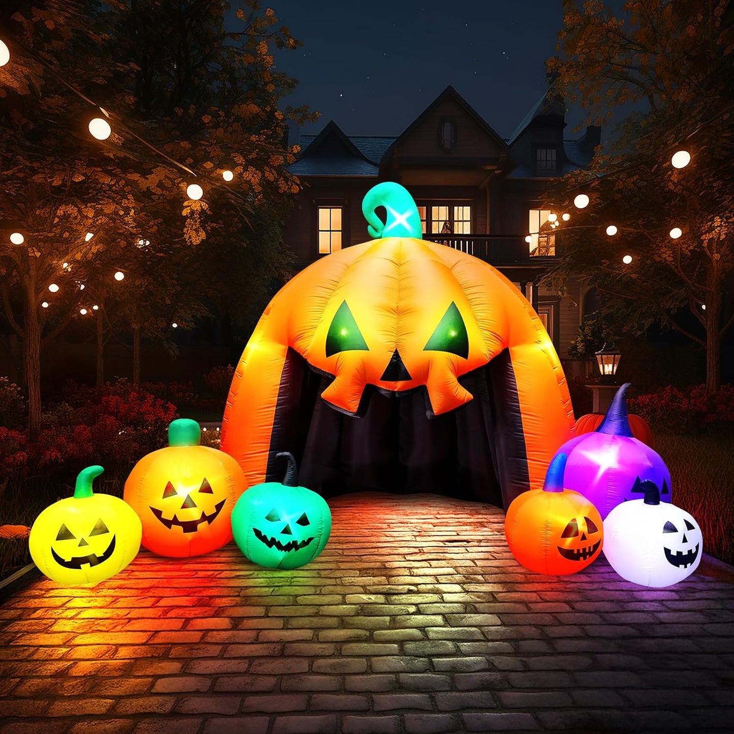14.5FT Halloween Inflatables Pumpkin Decoration for Yard Fun