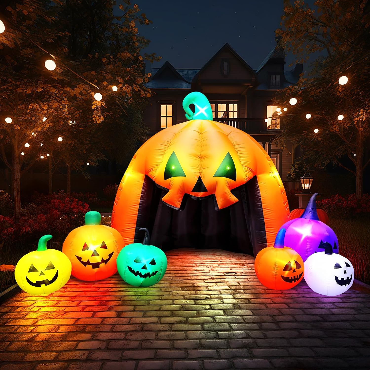14.5FT Halloween Inflatables Pumpkin Decoration for Yard Fun