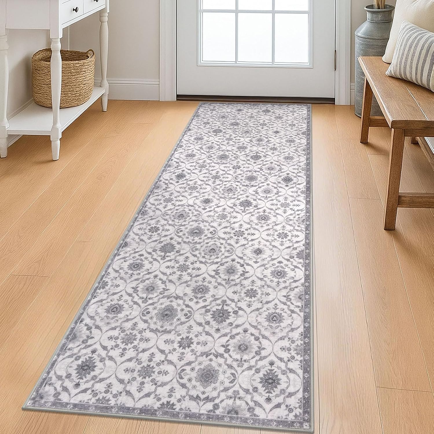 KILOCOCO 2x6 Runner Rug - Soft Washable Non-Slip Boho Design