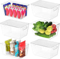 Clear Stackable Storage Bins with Lids - Pantry & Fridge Organizers
