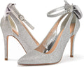 Womens High Heels Bow Tie Back Stiletto Pumps - 4in Elegant Heel