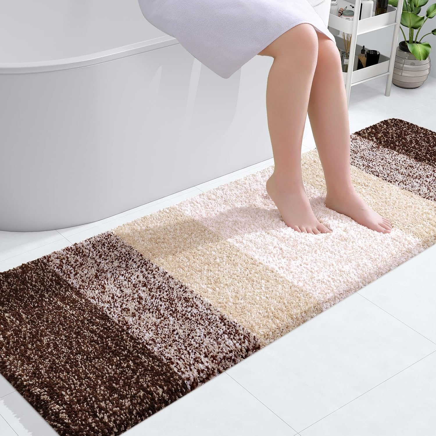 OLANLY Bathroom Runner Rugs 59x20 for Soft and Stylish Decor