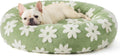 Donut Medium Dog Bed - Calming Round Pet Bed with Bolster