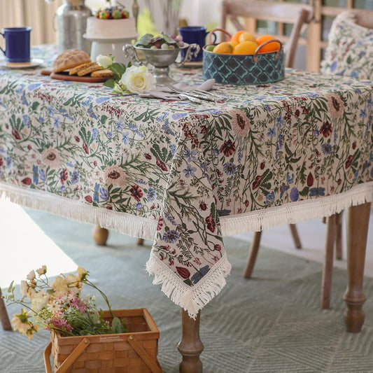 SUTAVIA French Floral Tablecloth for Home Decor and Parties