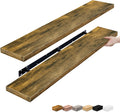 Floating Shelves for Wall 55 in Extra-Long Rustic Brown - Clean