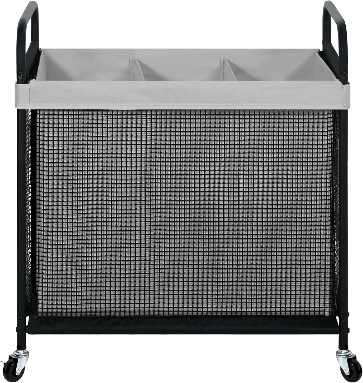 STO STO Laundry Hamper 3 Section Rolling Sorter Cart 120L