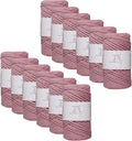 Macrame Cord 3mm Single Strand 12 Skeins - Natural Cotton