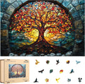 Wooden Puzzles for Adults 500 Pieces - Mosaic Tree of Life Puzzle