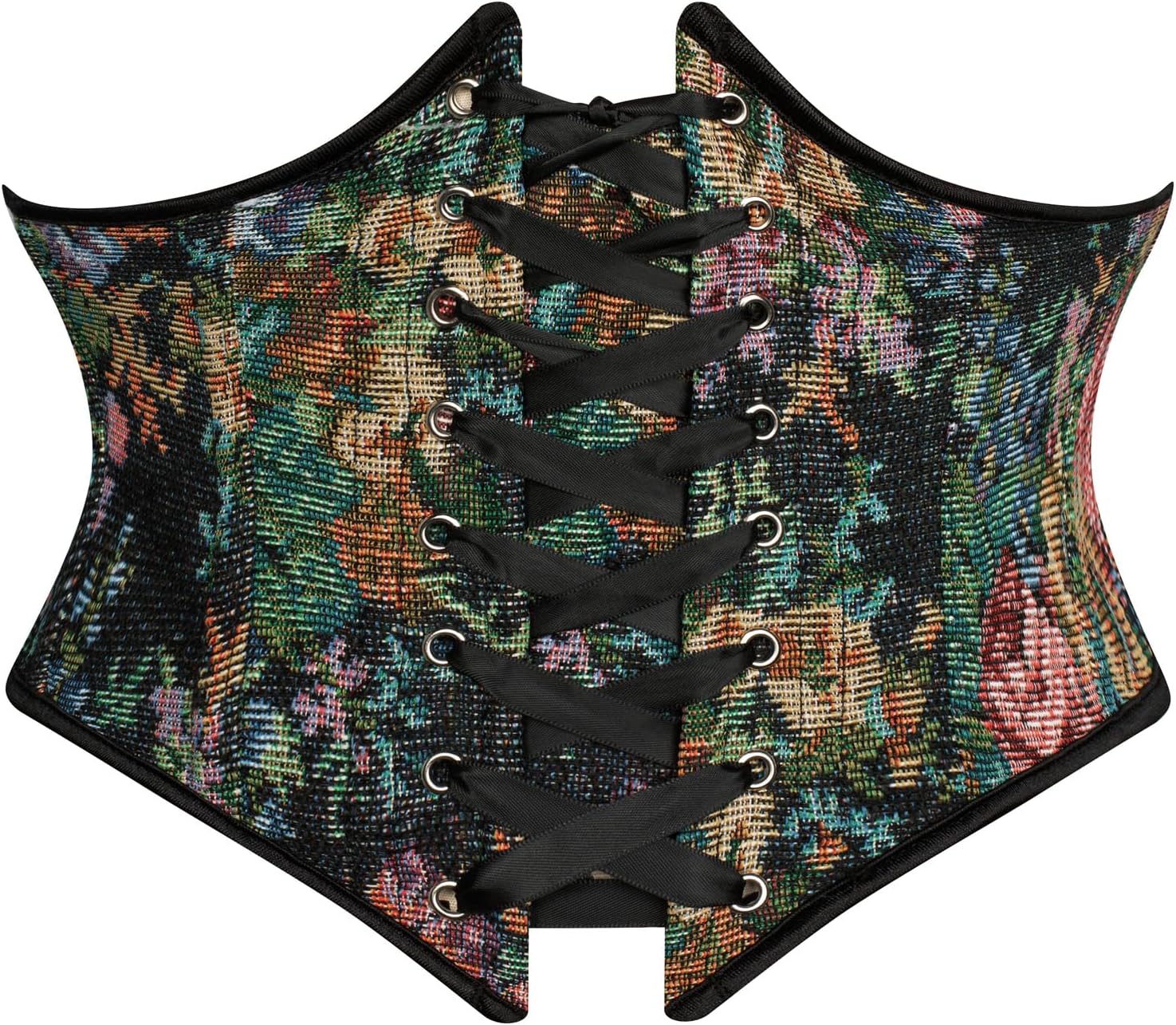 Scarlet Darkness Corset Belt for Women with Floral Lace Up Design