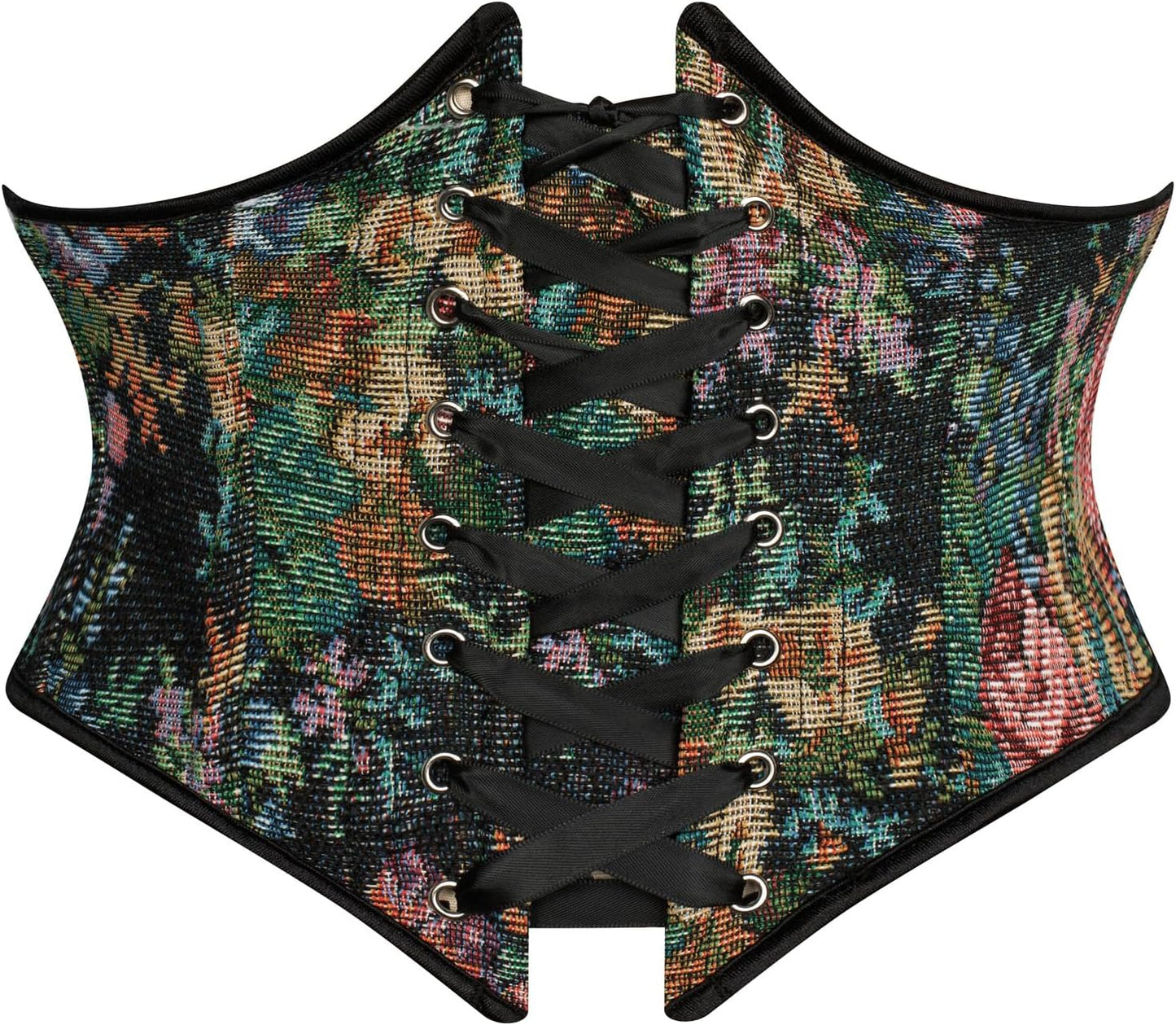 Scarlet Darkness Corset Belt for Women with Floral Lace Design