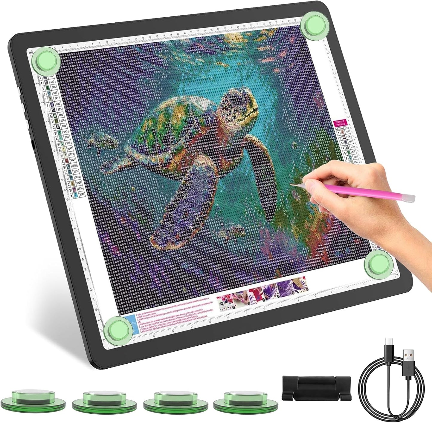 Rechargeable A3 Light Pad for Diamond Painting with 4000mAh Battery