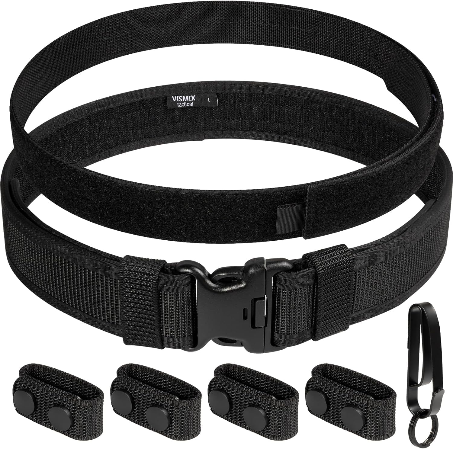 VISMIX Nylon Duty Belt with Hook Lining and Key Holder