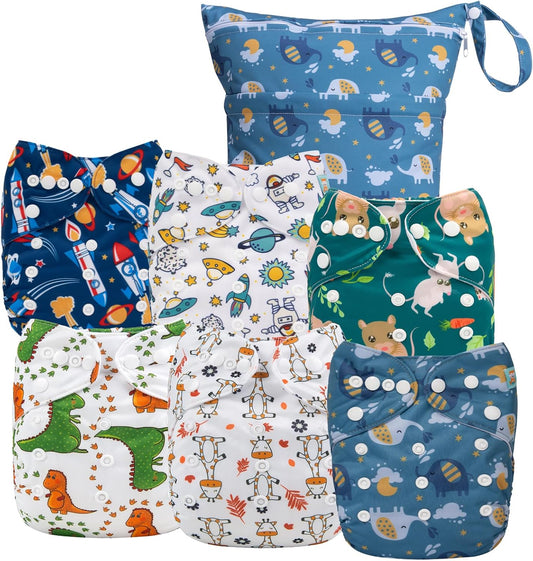 ALVABABY Cloth Diaper Covers - Reusable & Stylish Set