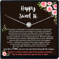 Be Wished Personalized Sweet 16 Necklace - Adjustable Sterling Silver